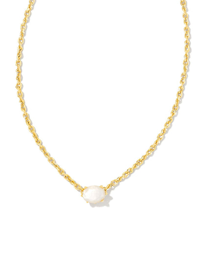 KS CAILIN CRYSTAL PENDANT NECKLACE GOLD