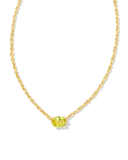 KS CAILIN CRYSTAL PENDANT NECKLACE GOLD