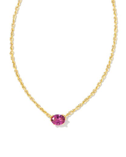 KS CAILIN CRYSTAL PENDANT NECKLACE GOLD