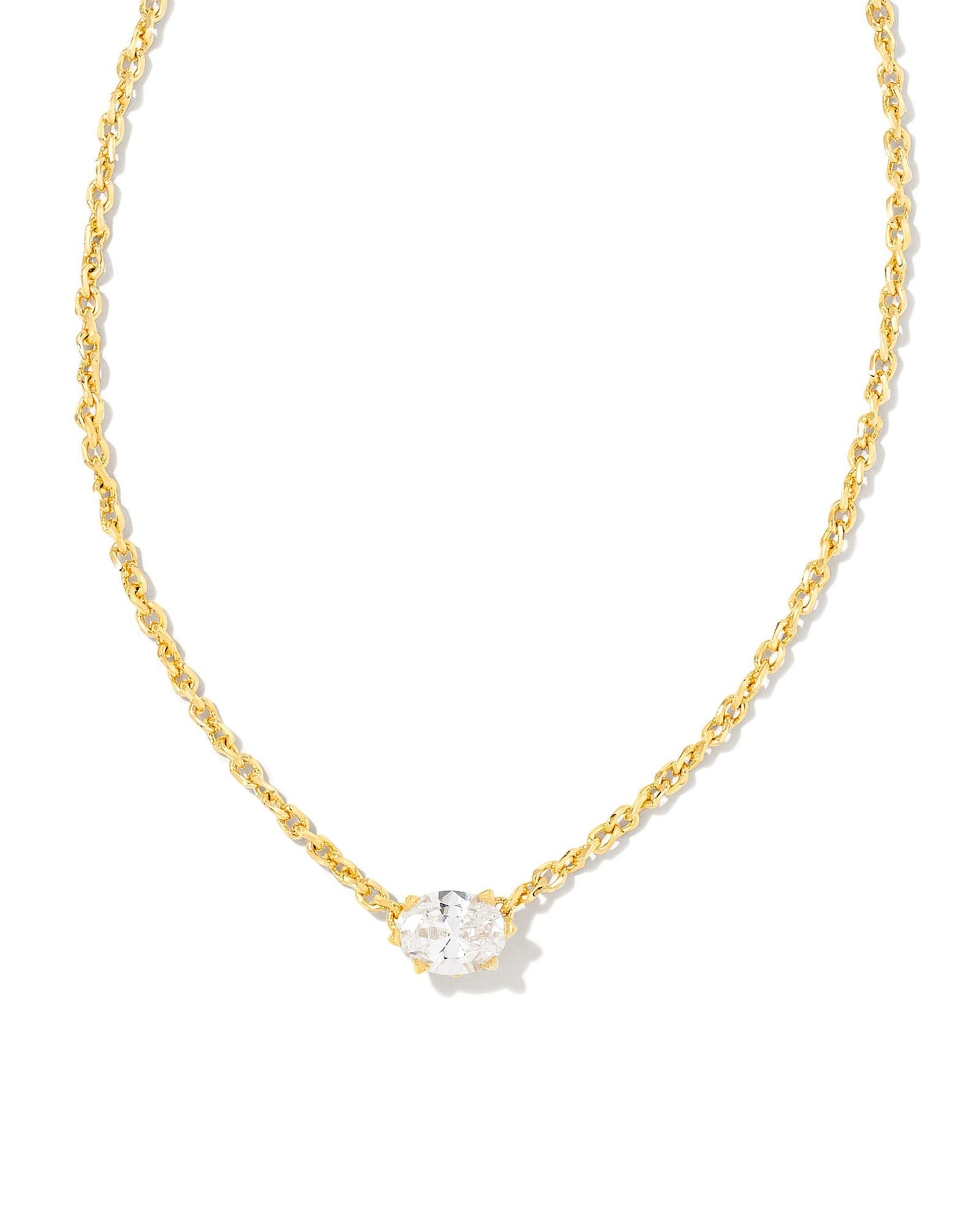 KS CAILIN CRYSTAL PENDANT NECKLACE GOLD