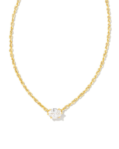 KS CAILIN CRYSTAL PENDANT NECKLACE GOLD