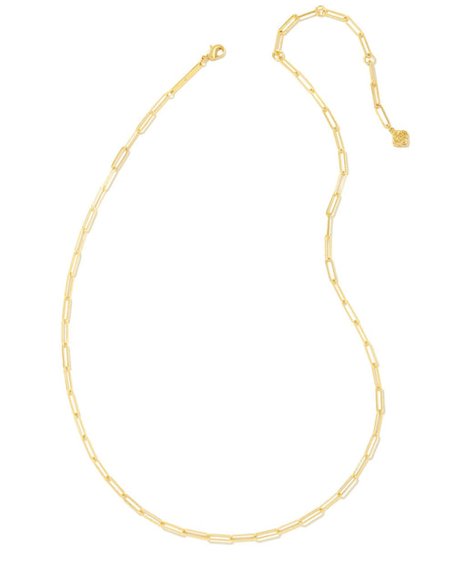 KS COURTNEY PAPERCLIP NECKLACE GOLD