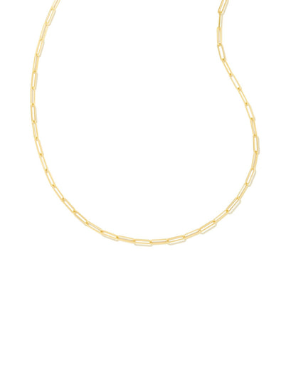 KS COURTNEY PAPERCLIP NECKLACE GOLD