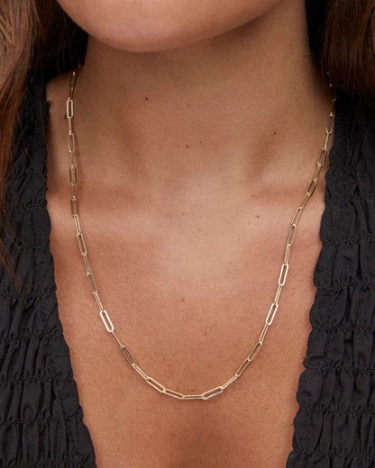 KS COURTNEY PAPERCLIP NECKLACE GOLD