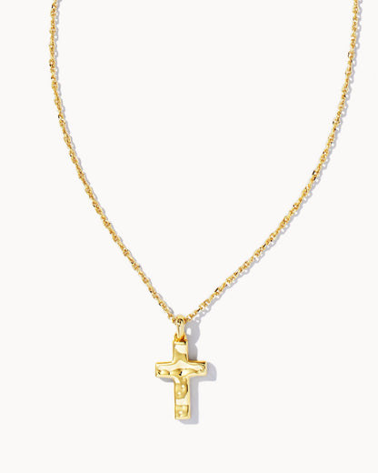 KS CROSS PENDANT NECKLACE GOLD