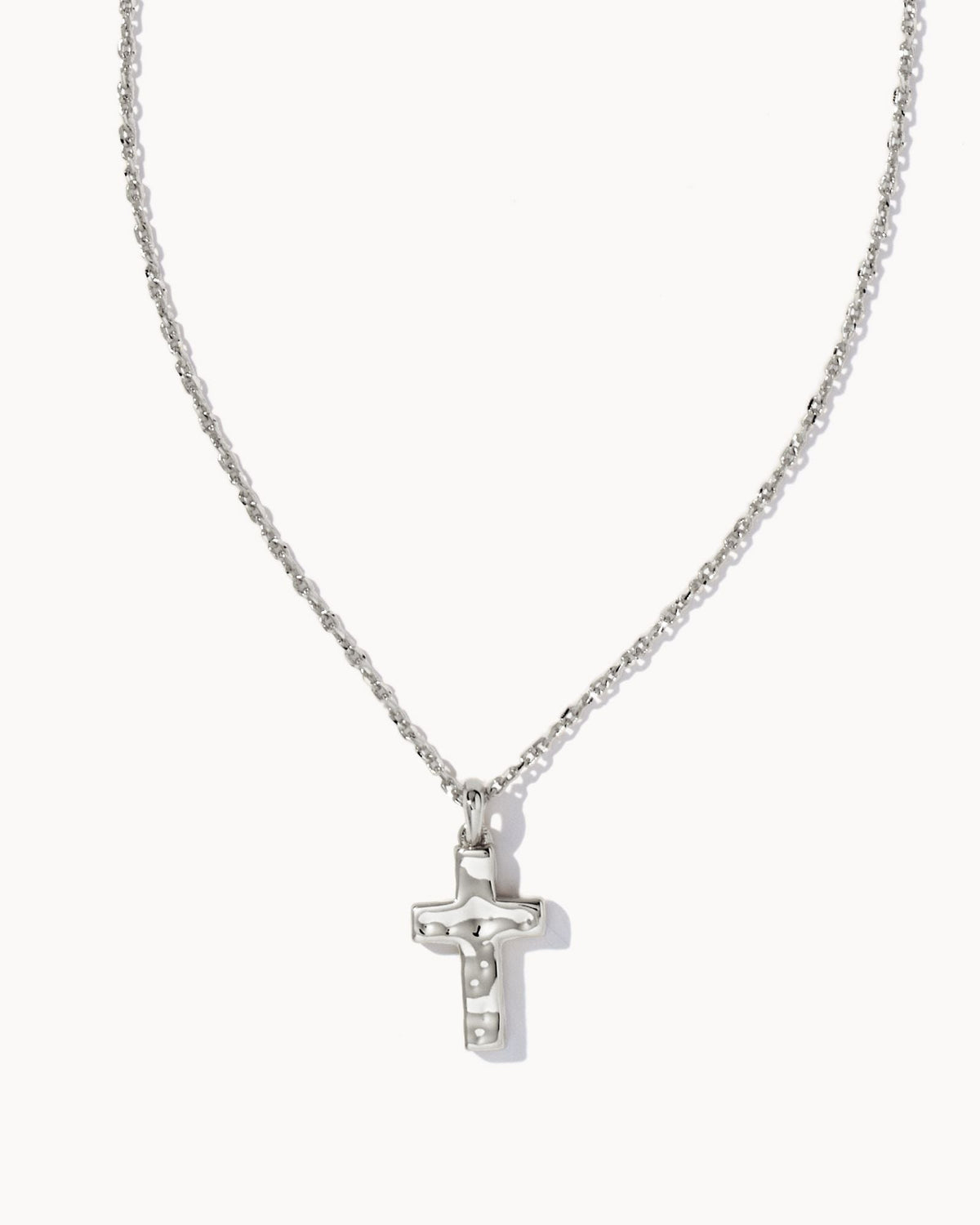 KS CROSS PENDANT NECKLACE SILVER