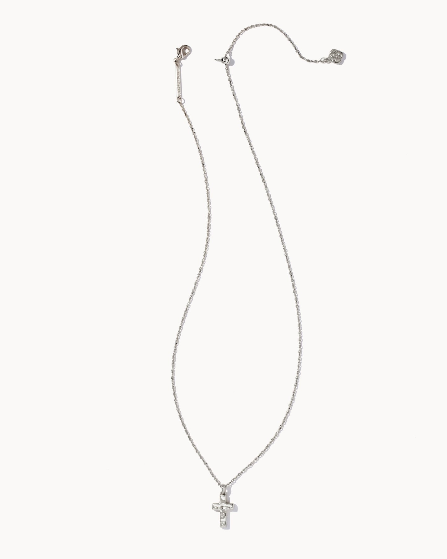 KS CROSS PENDANT NECKLACE SILVER