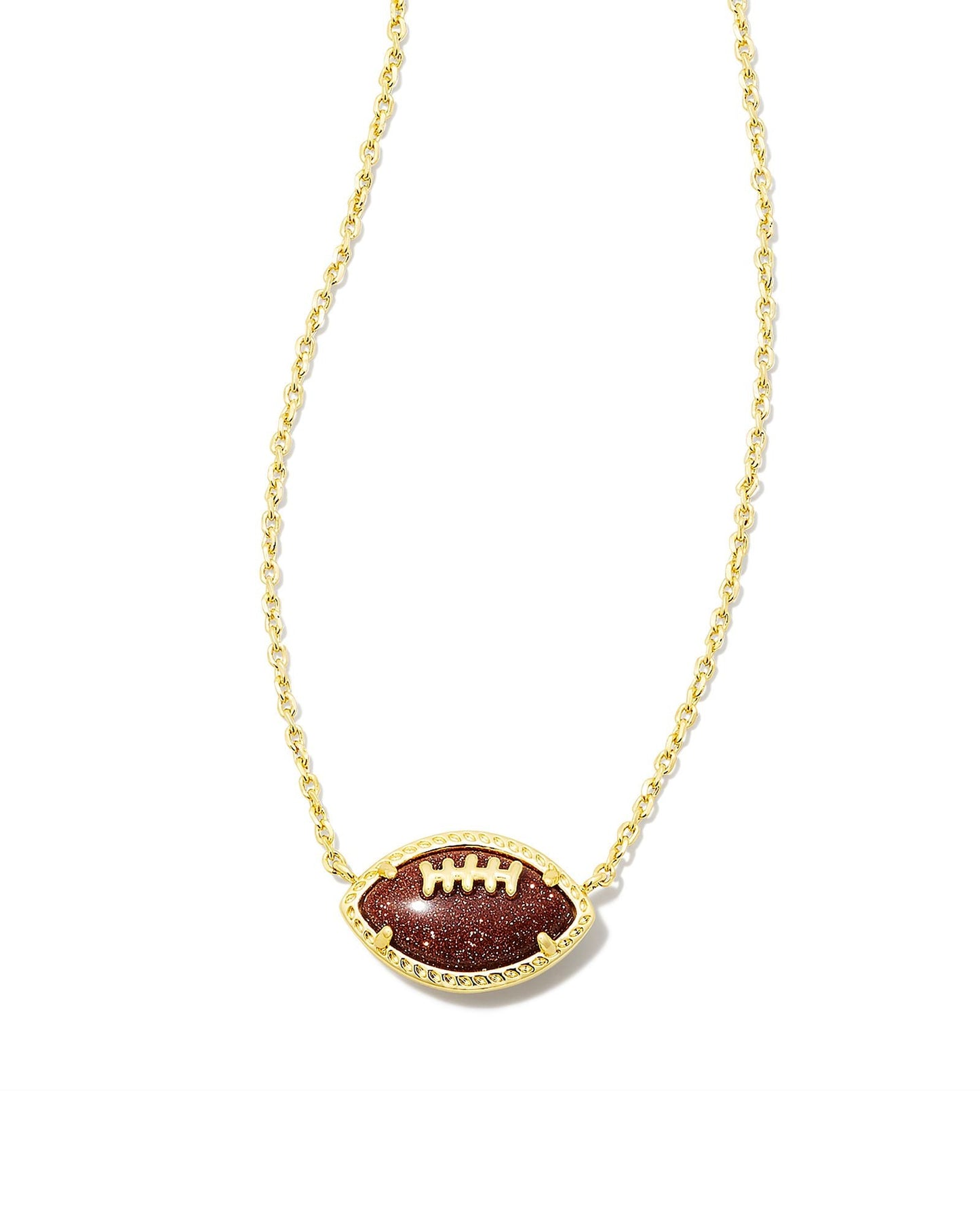 KS FOOTBALL SHORT PENDANT NECKLACE GOLD