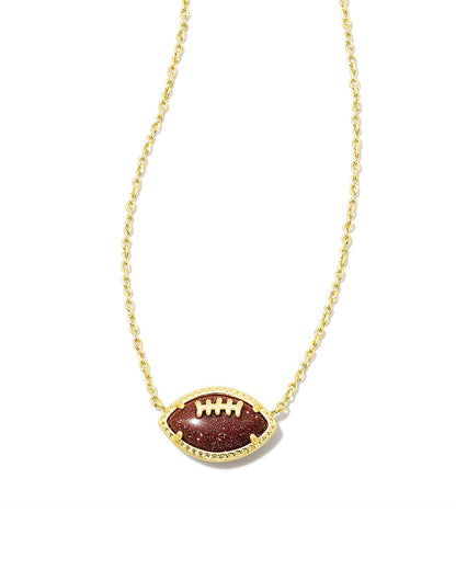 KS FOOTBALL SHORT PENDANT NECKLACE GOLD
