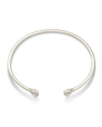 KS GRAYSON CUFF BRACELET SILVER WHITE CRYSTAL