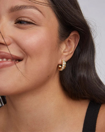 KS LIVY HUGGIE EARRINGS GOLD