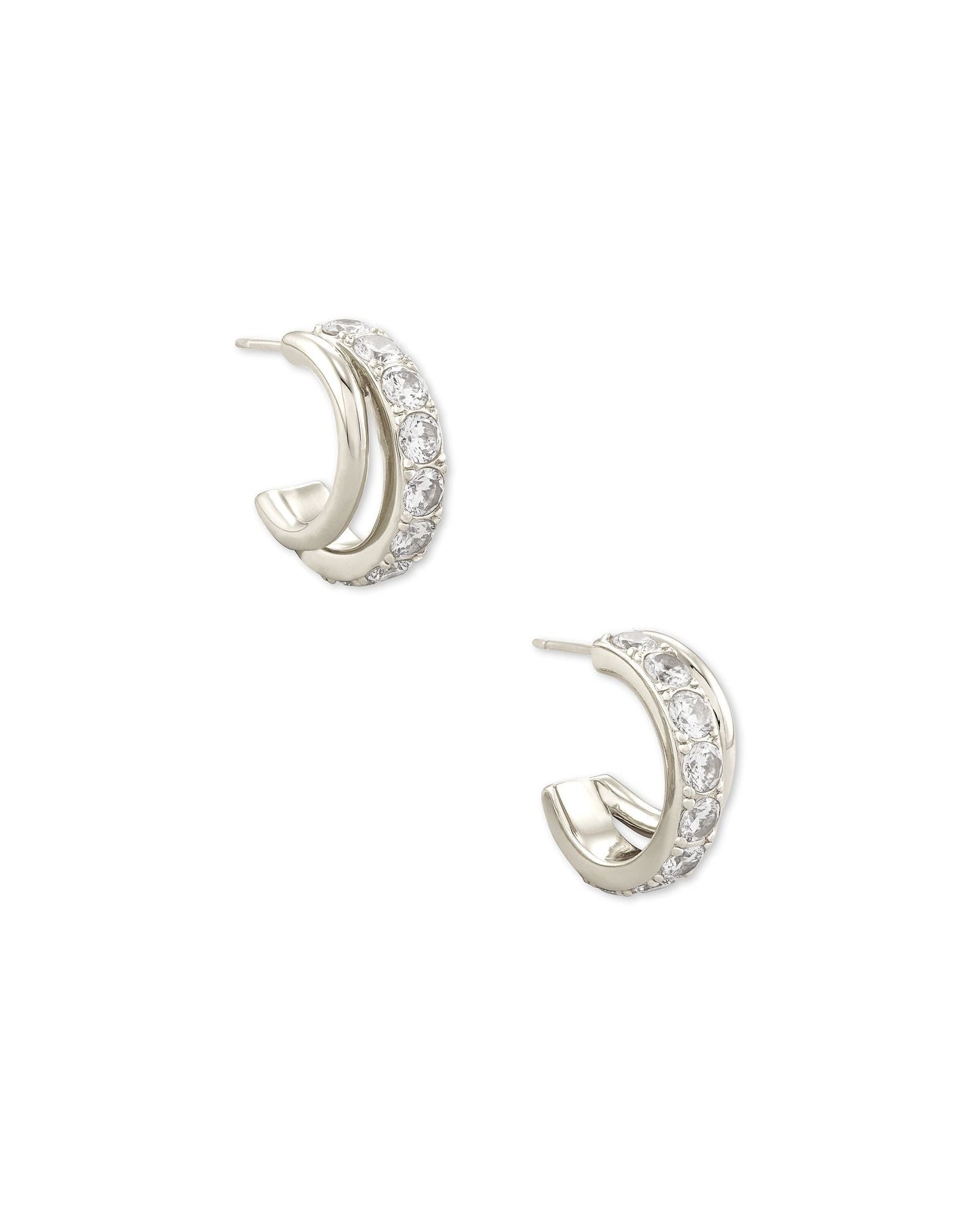 KS LIVY HUGGIE EARRINGS SILVER