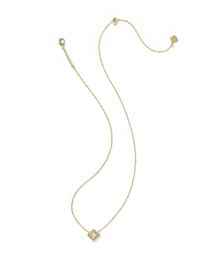 KS MALLORY CRYSTAL SHORT PENDANT NECKLACE GOLD