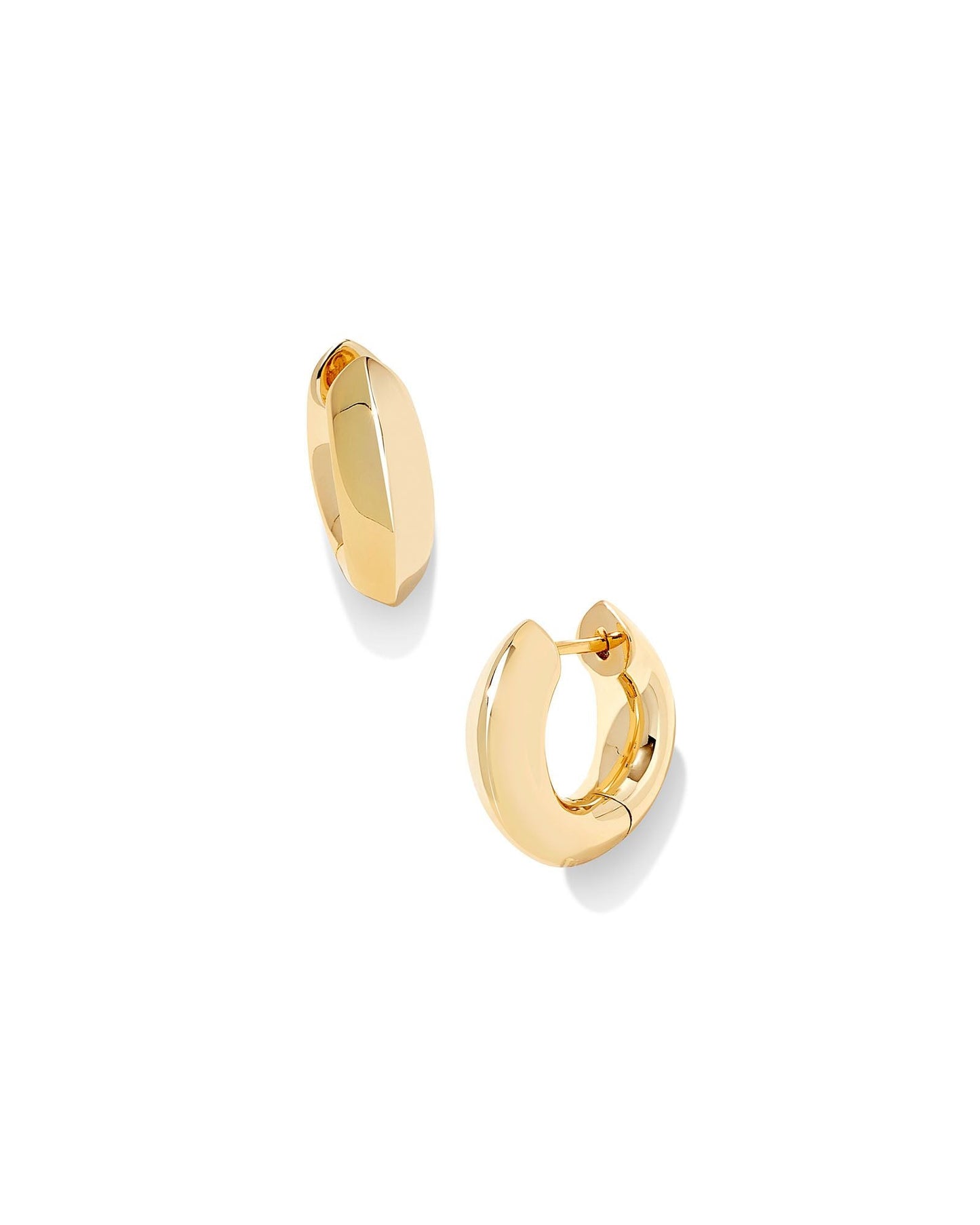 KS MIKKI METAL HUGGIE EARRINGS GOLD