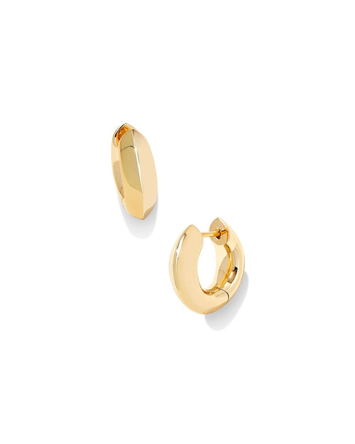 KS MIKKI METAL HUGGIE EARRINGS GOLD