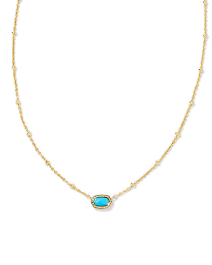 KS MINI ELISA SATELLITE SHORT PENDANT NECKLACE GOLD