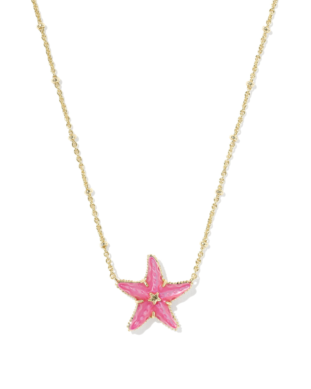 KS PARKER STARFISH PENDANT NECKLACE Bright Pink