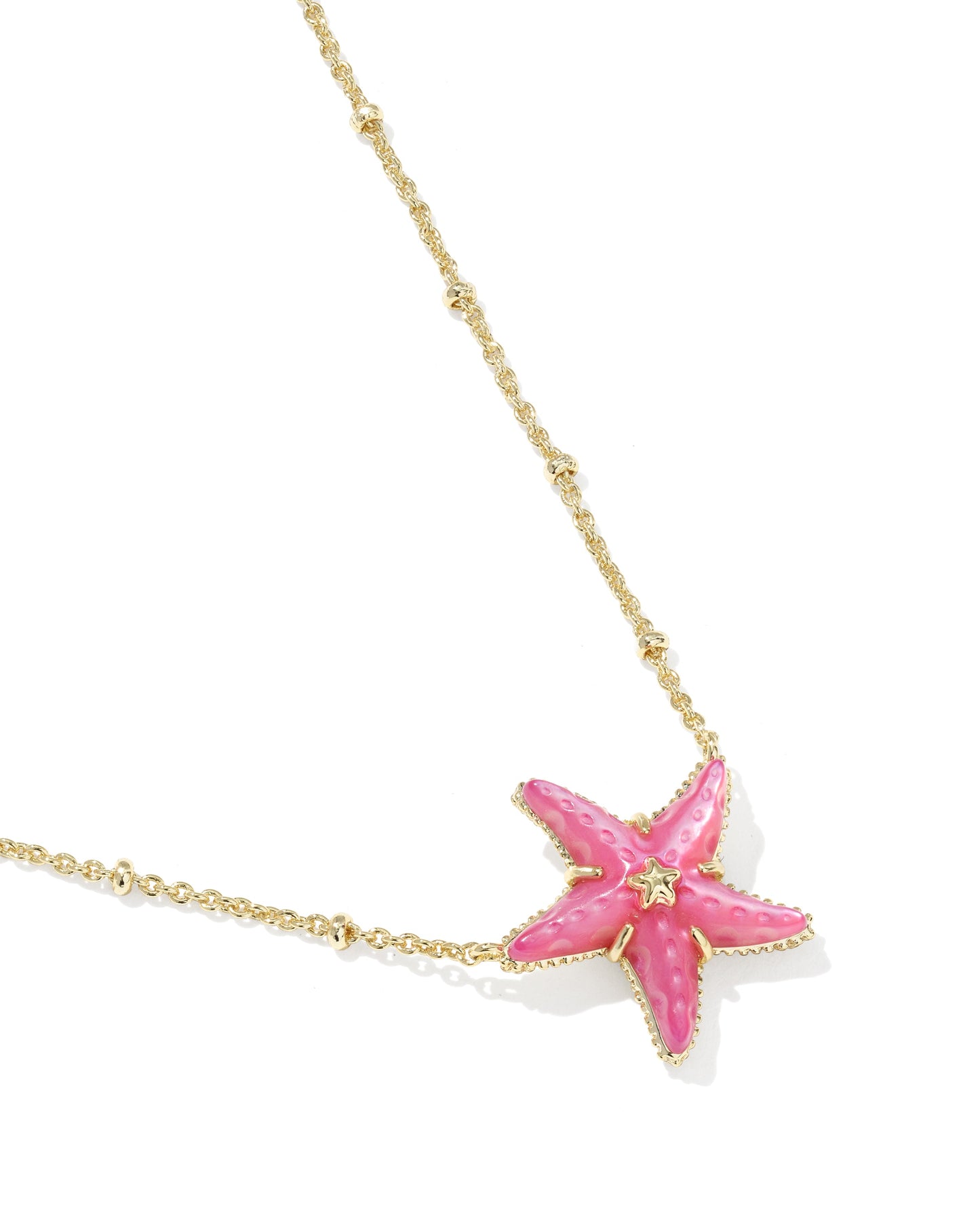 KS PARKER STARFISH PENDANT NECKLACE Bright Pink