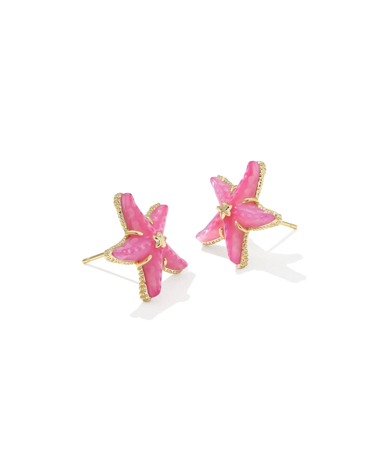 KS PARKER STARFISH STUD EARRINGS Bright Pink