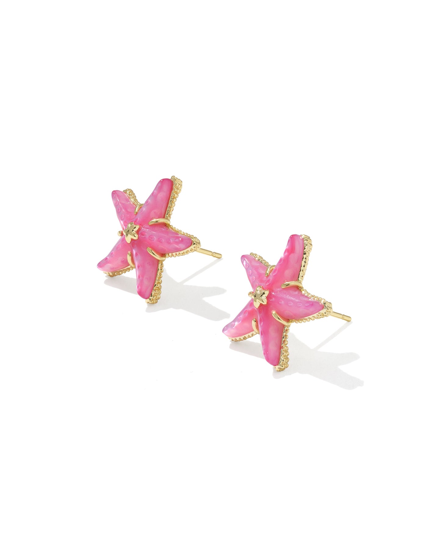 KS PARKER STARFISH STUD EARRINGS Bright Pink