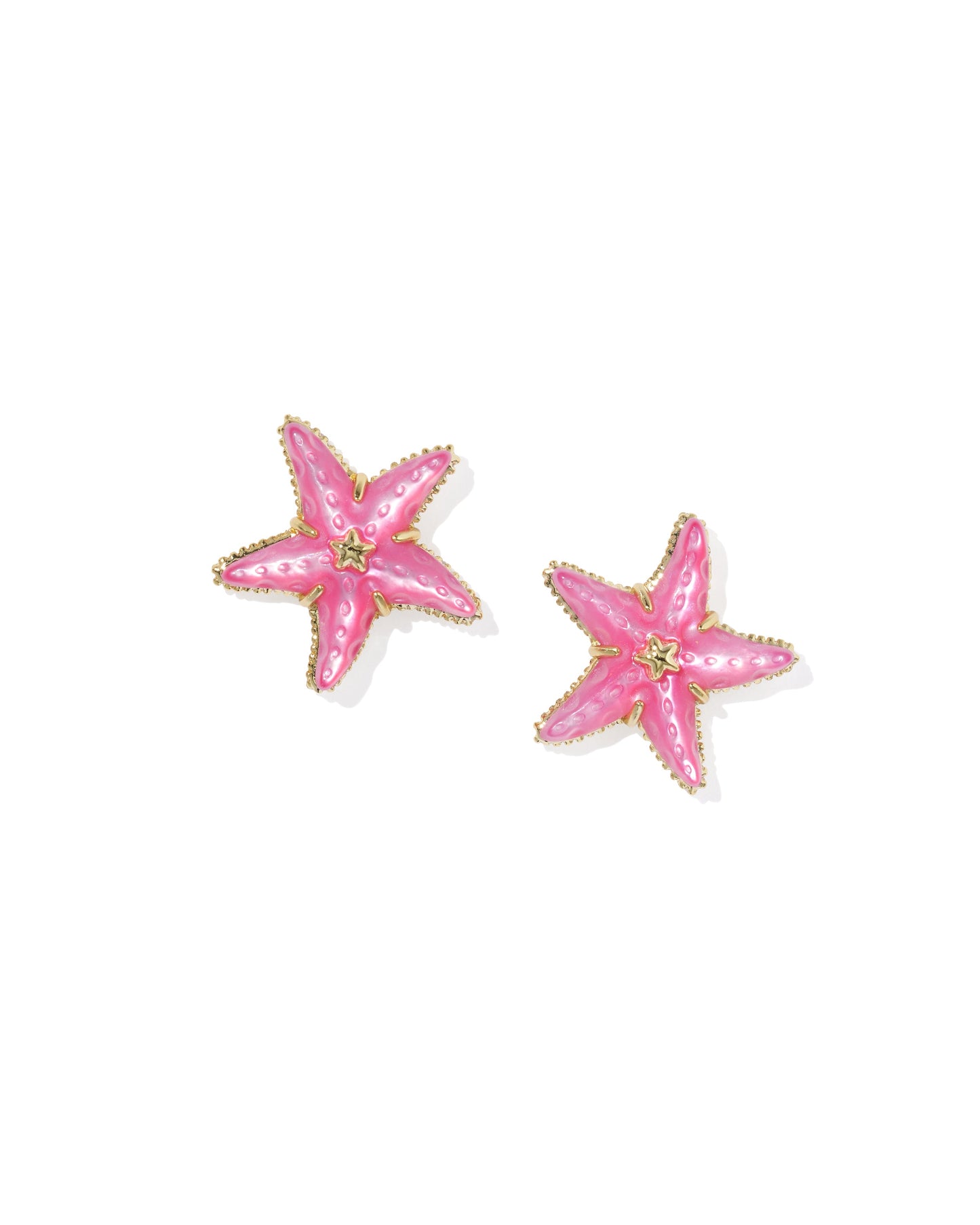 KS PARKER STARFISH STUD EARRINGS Bright Pink