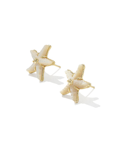KS PARKER STARFISH STUD EARRINGS Natural