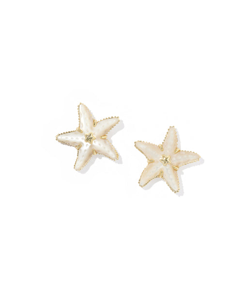 KS PARKER STARFISH STUD EARRINGS Natural