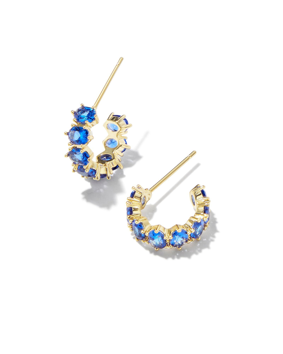 KS CAILIN CRYSTAL HUGGIE EARRINGS GOLD