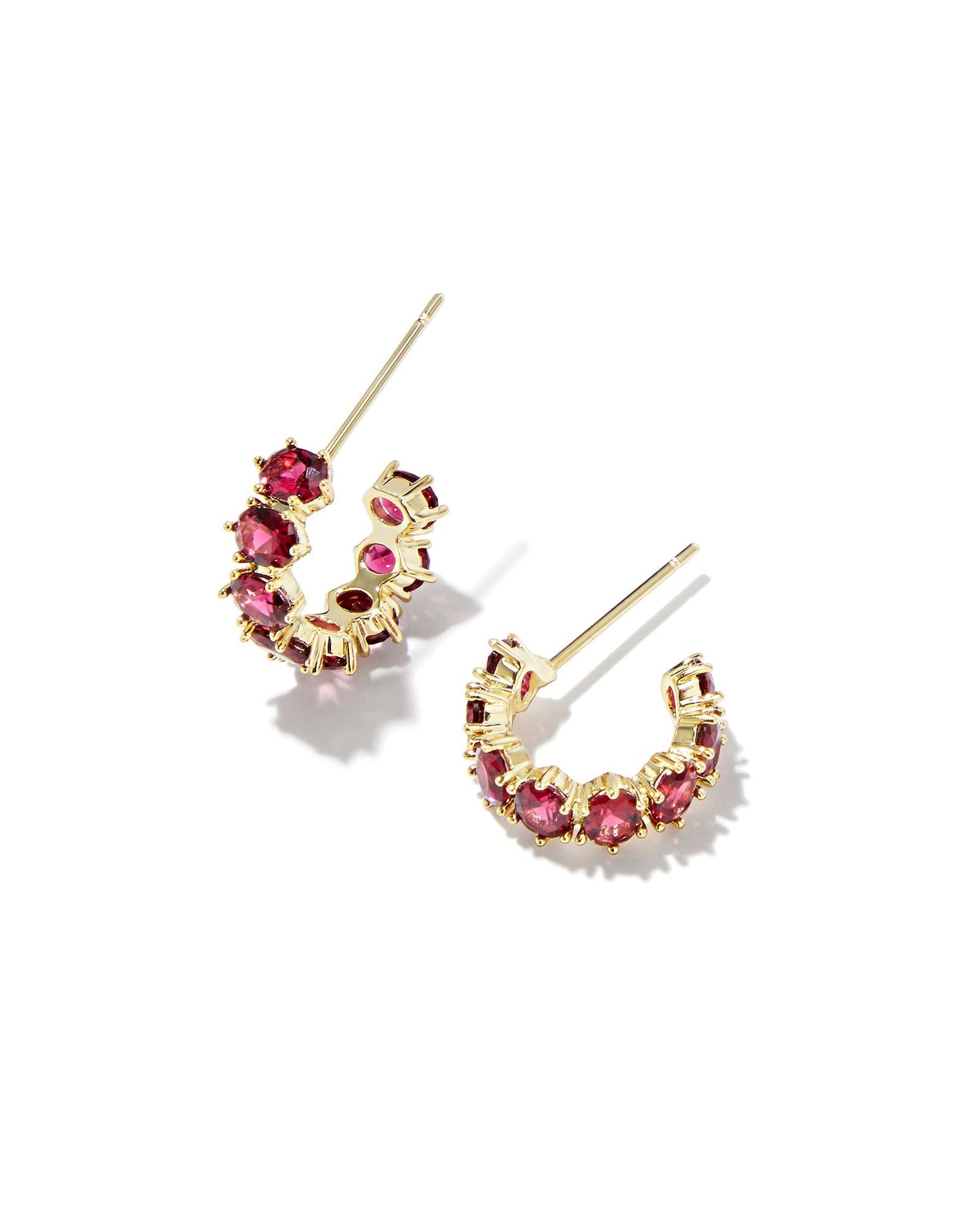 KS CAILIN CRYSTAL HUGGIE EARRINGS GOLD