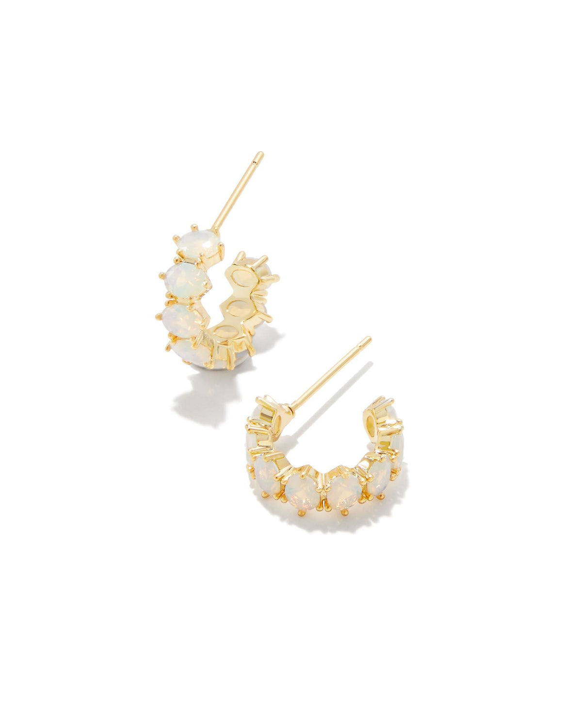 KS CAILIN CRYSTAL HUGGIE EARRINGS GOLD