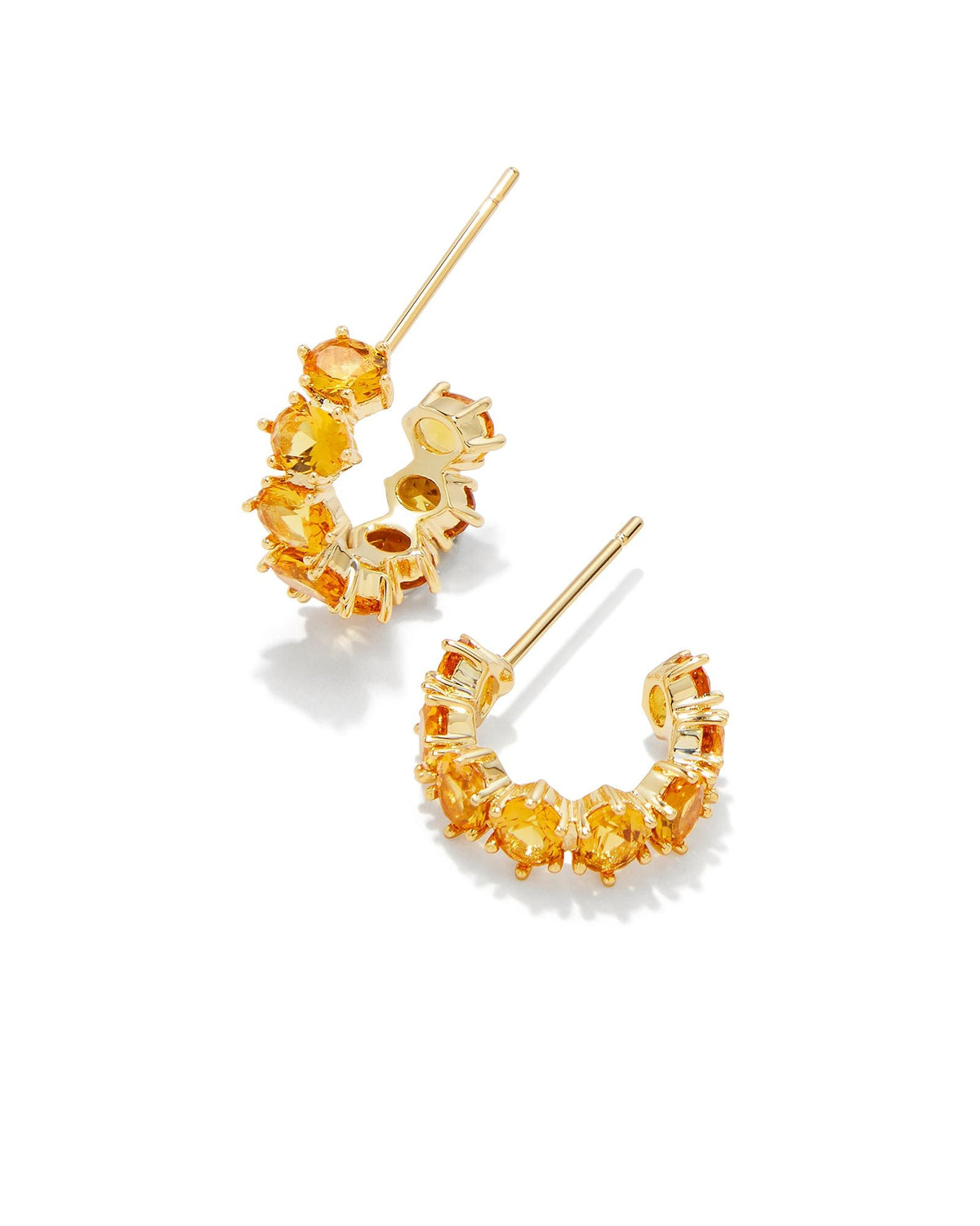 KS CAILIN CRYSTAL HUGGIE EARRINGS GOLD