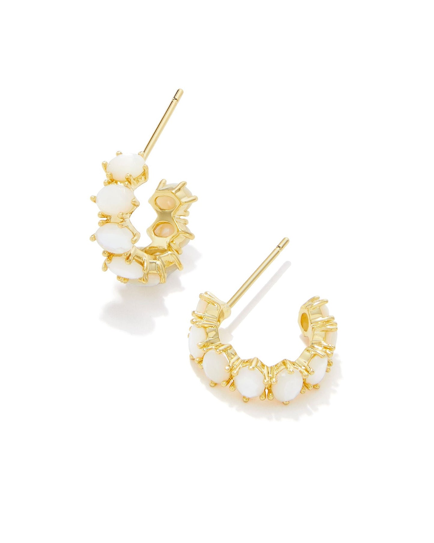 KS CAILIN CRYSTAL HUGGIE EARRINGS GOLD