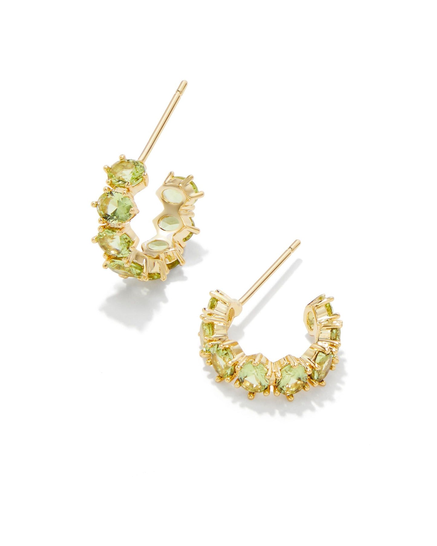 KS CAILIN CRYSTAL HUGGIE EARRINGS GOLD