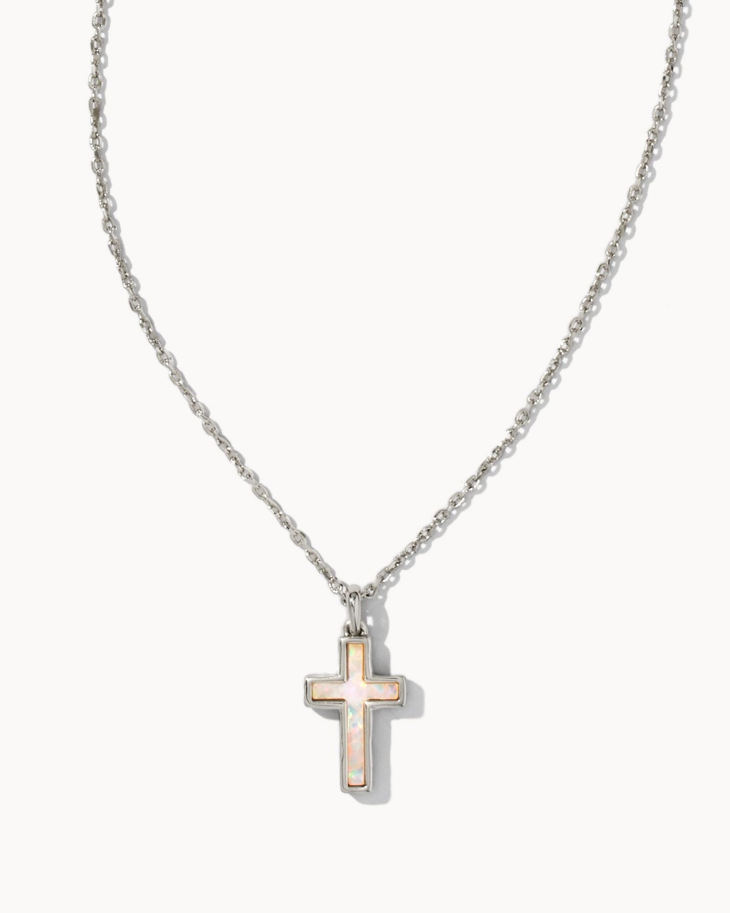 KS CROSS PENDANT NECKLACE SILVER