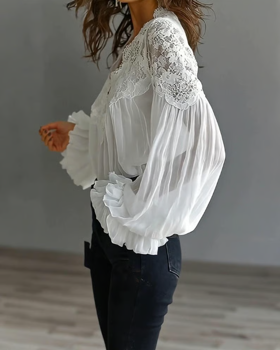 Briseis - Long Sleeve Lace Blouse