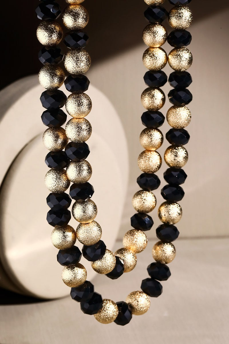 Layered Glass Bead Necklace