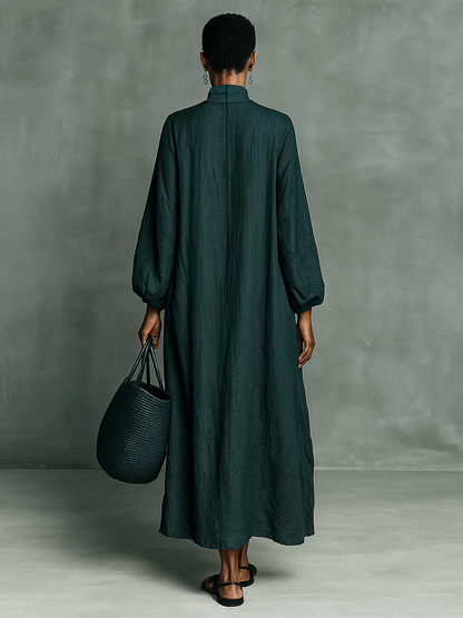 Alora - Premium Linen Maxi Dress
