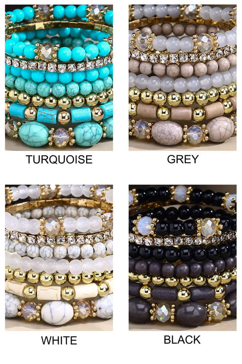 Multi-Beaded Stretch Bracelet