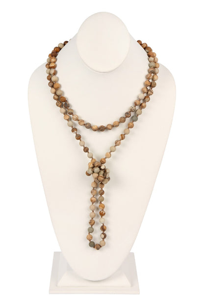 Natural Stone Bead Necklace