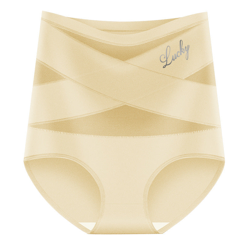 🔥Buy 1 Get 2 Free (3 PCS)✨Plus-Size High-Waist Cross Tummy Control Panties