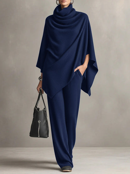 Renai - Soft-Touch Draped Two-Piece Set