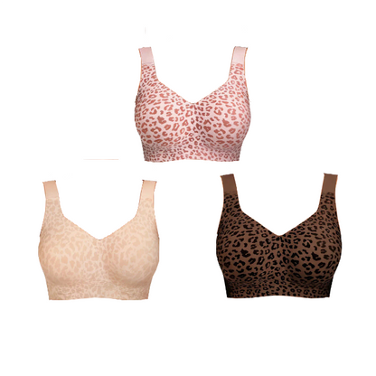 🏆LAST DAY SALE 50% OFF 🔥Super Firming Wirefree Jelly Bra with Leopard Print 👍