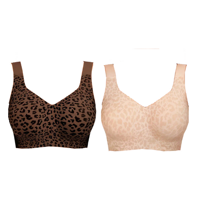 🏆LAST DAY SALE 50% OFF 🔥Super Firming Wirefree Jelly Bra with Leopard Print 👍