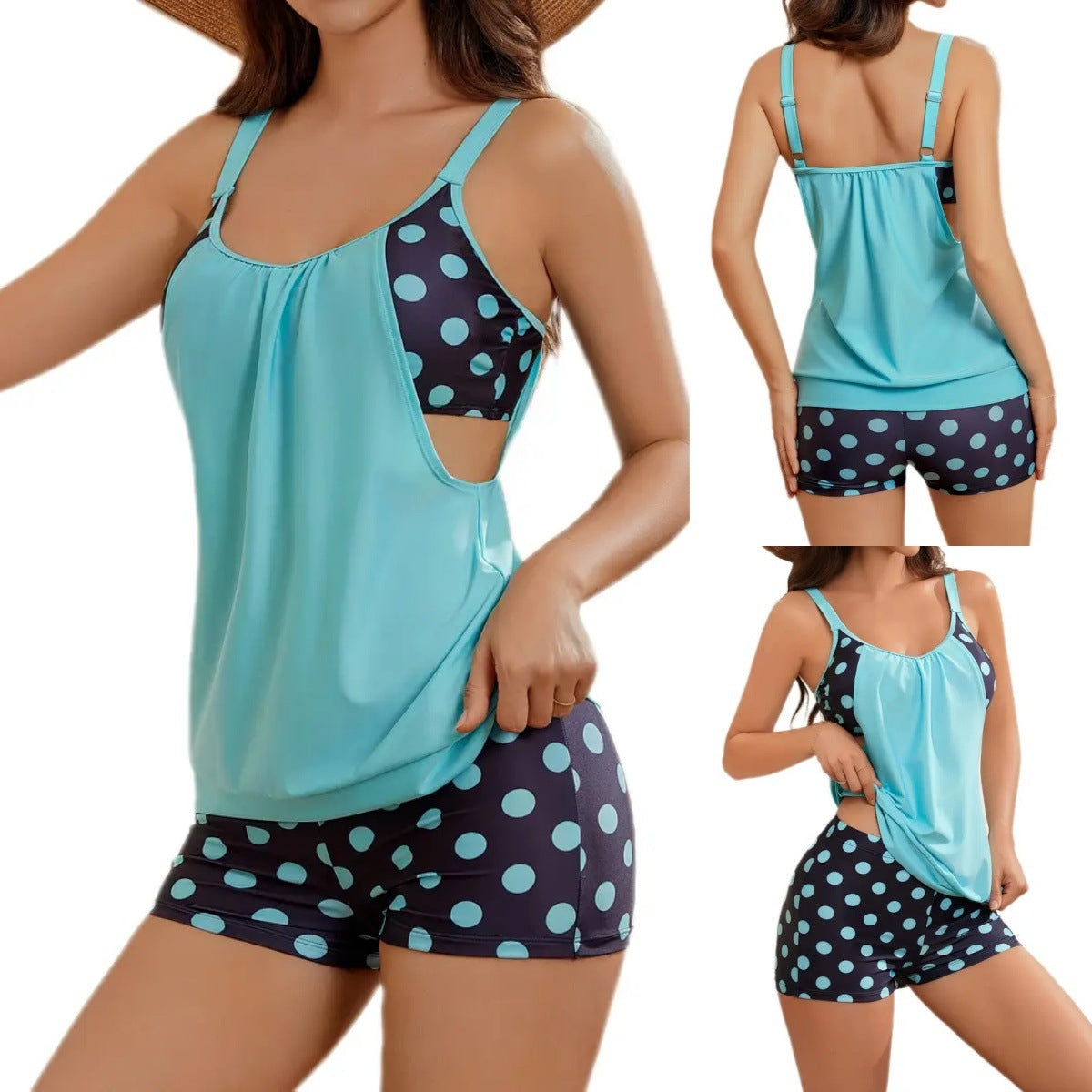 🏖️Summer Hot Sale- 50% OFF👙Women's Polka Dot Two Piece Swimsuit✨