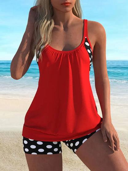 🏖️Summer Hot Sale- 50% OFF👙Women's Polka Dot Two Piece Swimsuit✨