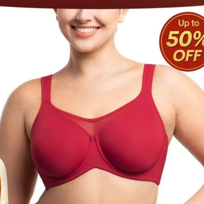 ⏳💐🖤Women's Elegant Sheer Full Coverage Non-padded Plus Size Bra