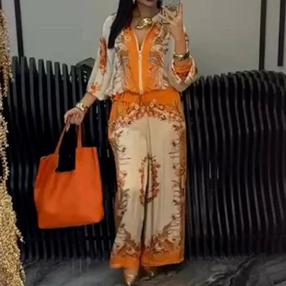💕Limited Sale 50% OFF💕Women’s Elegant Zip-Up Two-Piece Set