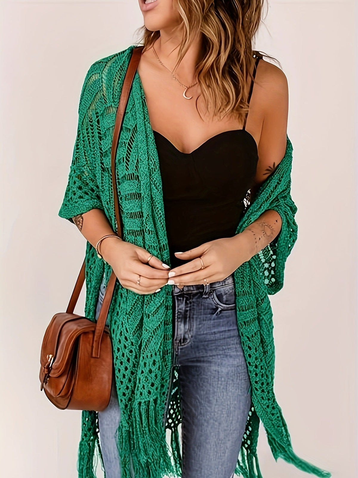 🔥 50% OFF TODAY! 🌴 Women's Open-Front Knit Cover-Up ✨ Lightweight, Breezy & Perfect for Summer