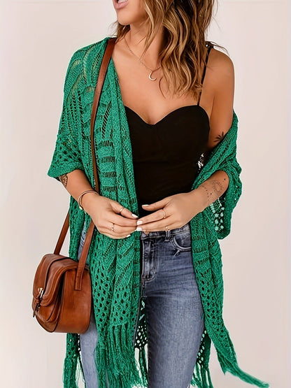 🔥 50% OFF TODAY! 🌴 Women's Open-Front Knit Cover-Up ✨ Lightweight, Breezy & Perfect for Summer
