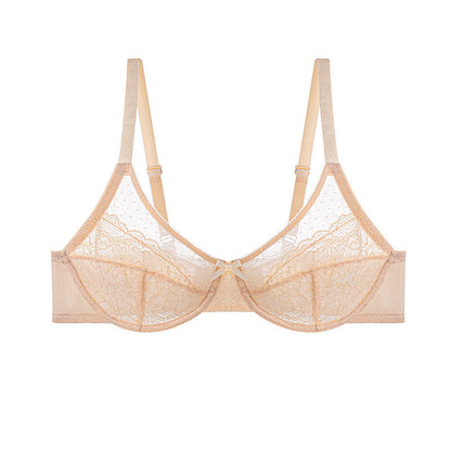💜Enchante Floral Lace Plus Size Underwire Unlined Unpadded Minimizer Full Coverage Bra Women's Wear Comfortable Breathable Mesh Cup